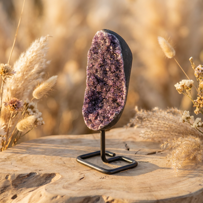Amethist cluster op Standaard | Natuurlijke edelsteen decoratie