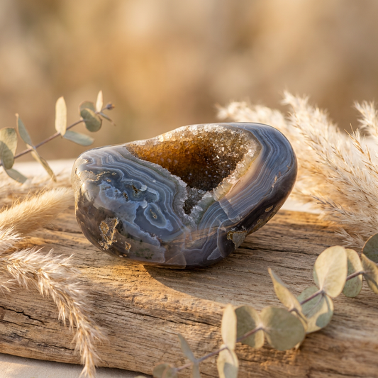 Gepolijste Agaatgeode | Natuurlijke Edelsteen Decoratie